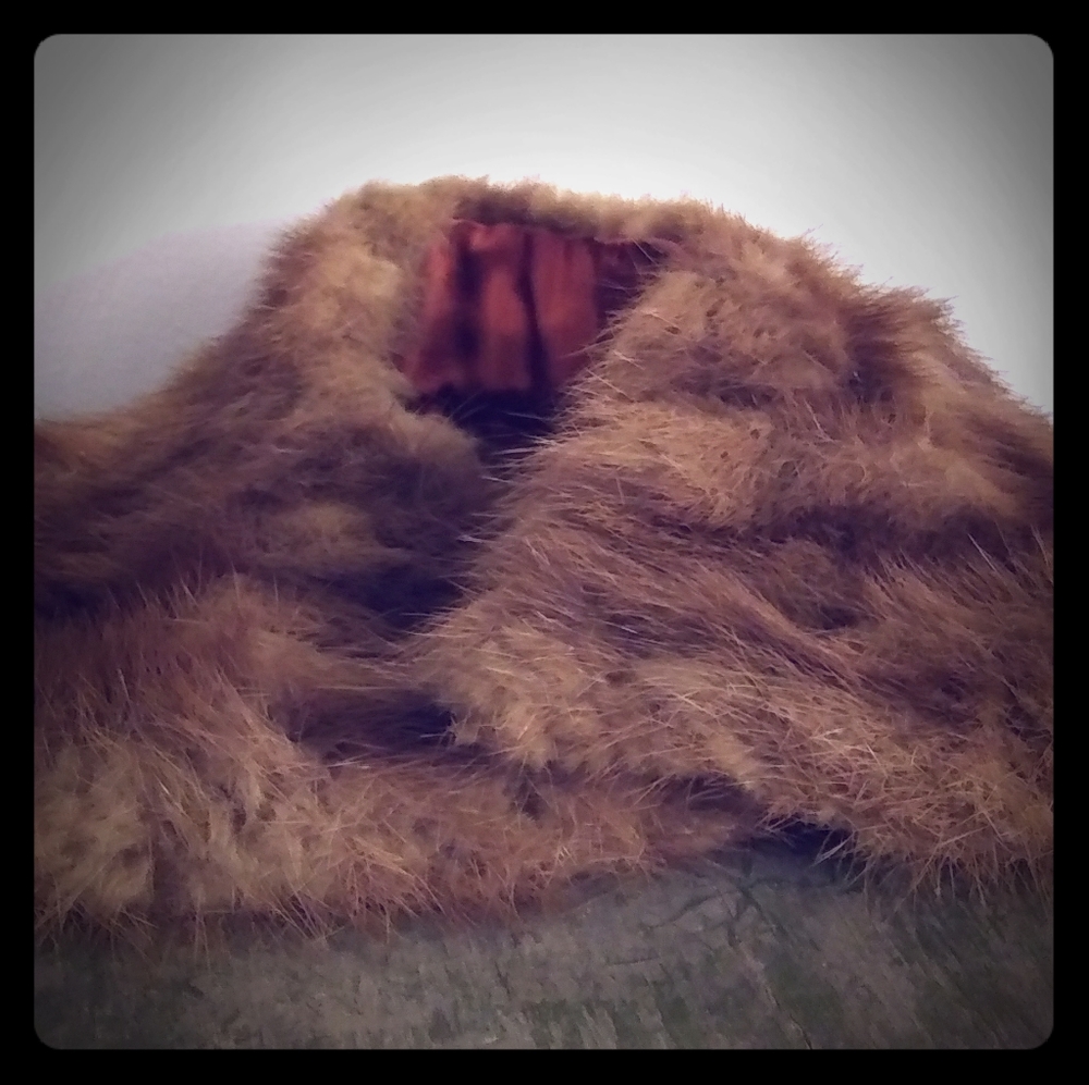 Vintage Real Red Fox Shawl Collar Wrap